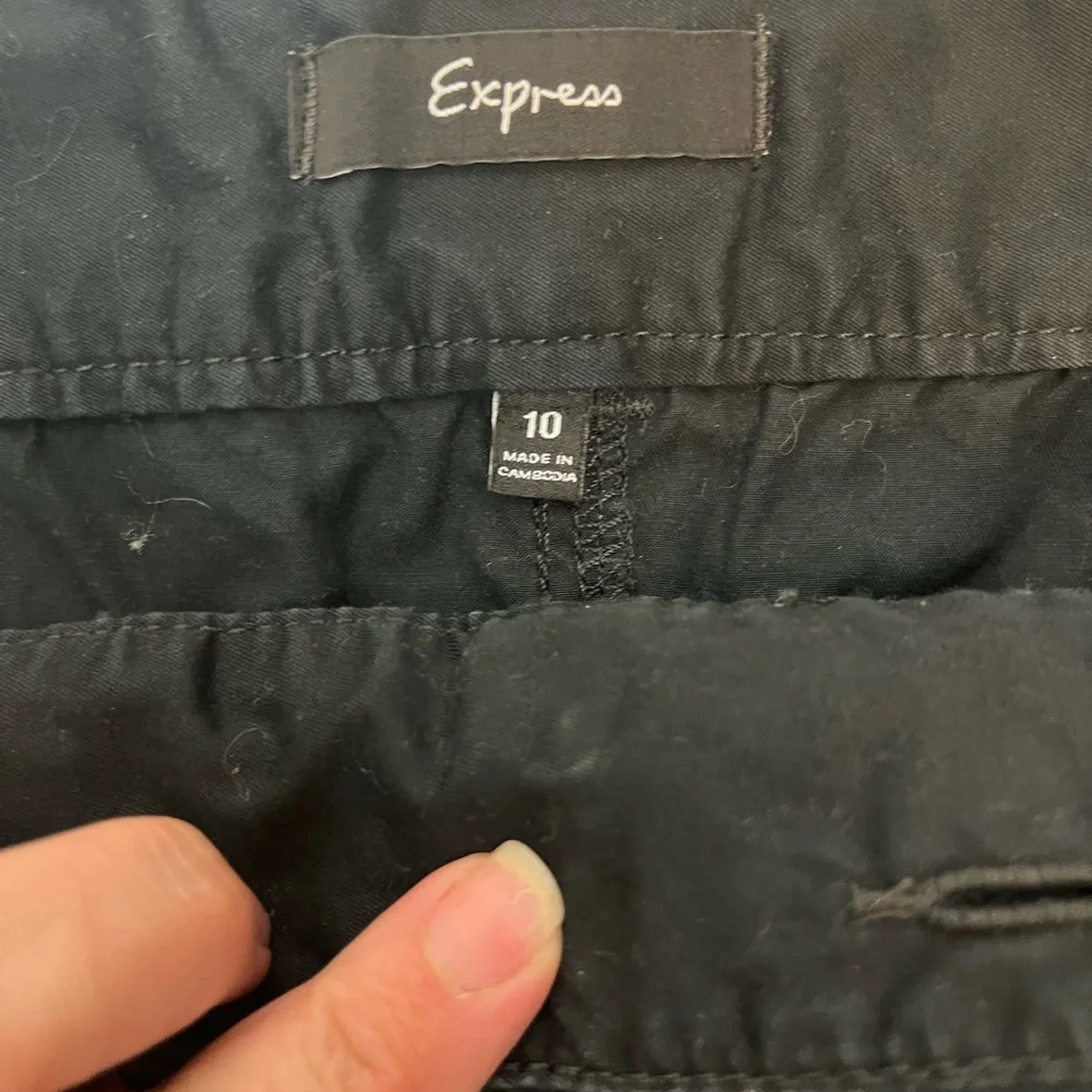 Y2K Express Black‎ Micro Mini Skirt Low Rise Pocket Detail Size 10